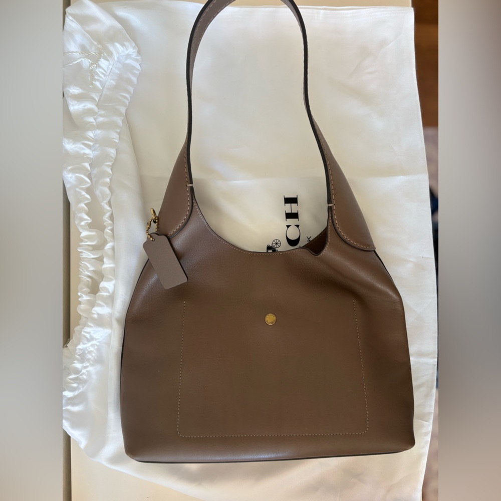 Coach Brooklyn Leather Shoulder Bag 28 - Picture 2 of 11